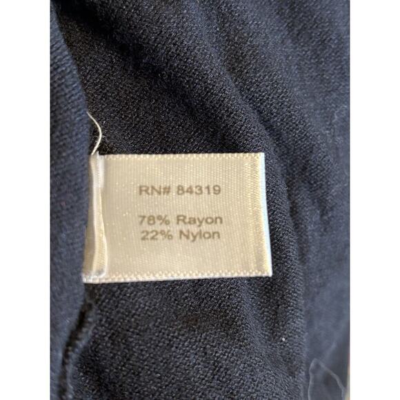 Boston Proper Open Black Sequins Cardigan Sweater Medium Dressy Fancy Special - Picture 5 of 6